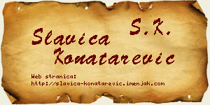 Slavica Konatarević vizit kartica